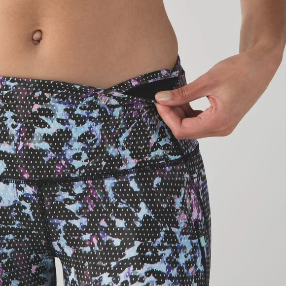 Lululemon All Sport Crop Floral Sport Tranquil Blue Multi 21108 - Picture 5 of 12